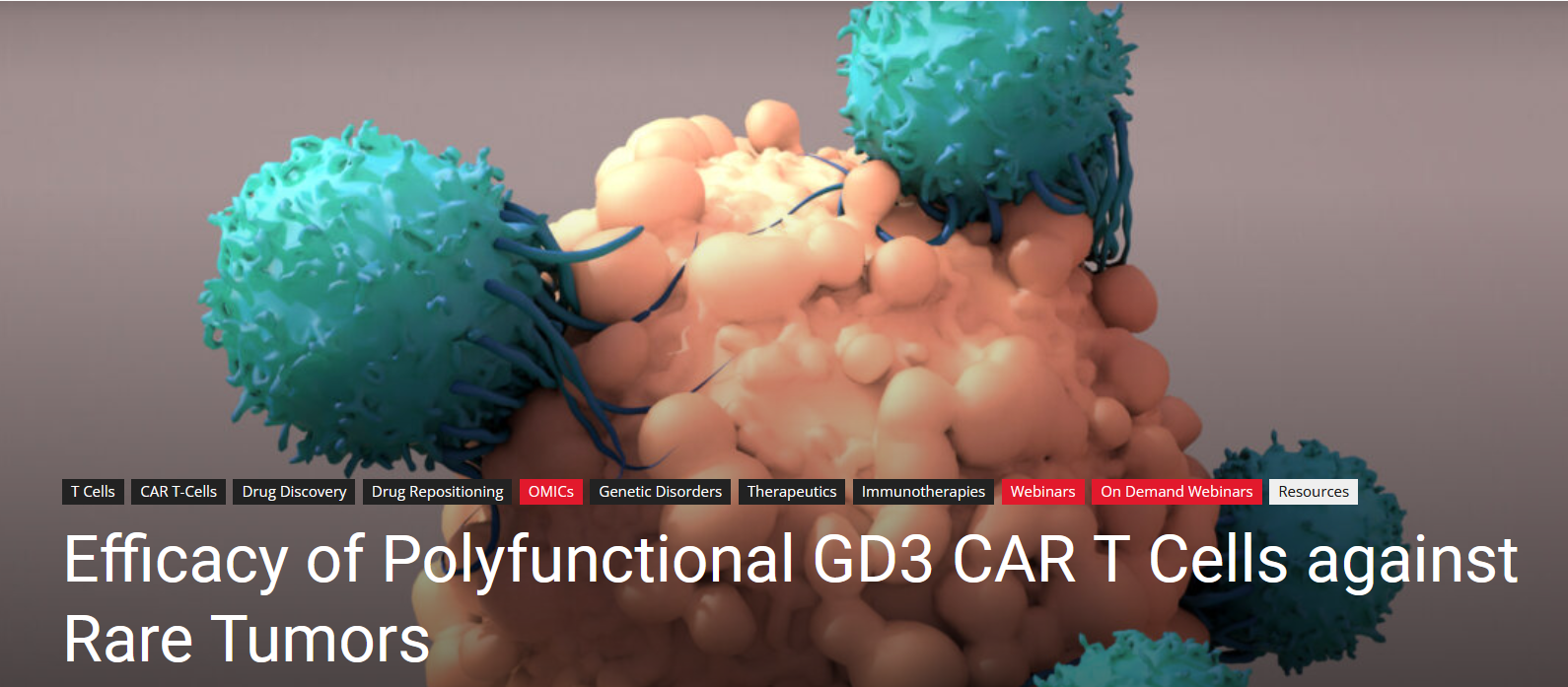 اثربخشی سلول‌های چند عملکردی  GD3 CAR T در برابر تومورهای نادر